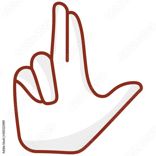 
Pinky finger down, shocking symbol icon 
