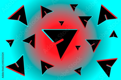 Colored modern background in the style of the social network. Digital background. Abstract seamless pattern with neon message