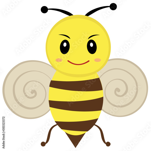 
Flat icon design of insect depicting honeybee 
