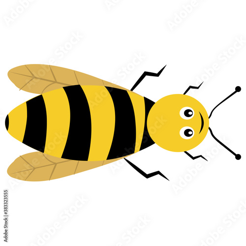 
Flat icon design of insect depicting honeybee 
