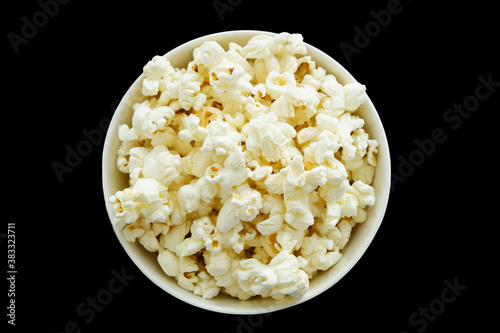 Εκτύπωση καμβά Popcorn on a black background