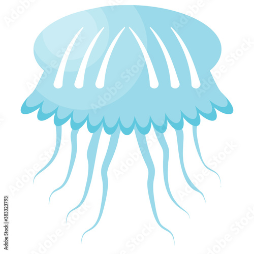 Isolated icon design of jellyfish 