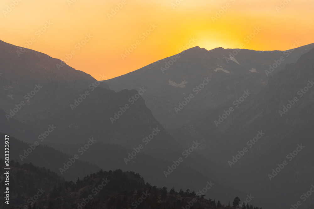 Obraz premium Sunset on Longs Peak Colorado