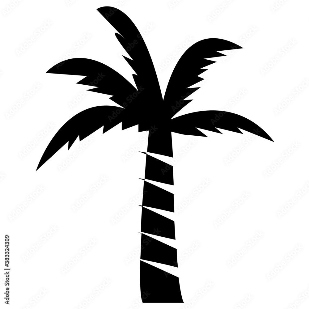 Obraz premium Long trunk palm tree 