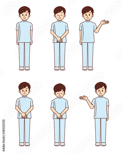 いろんなポーズの男性看護師 2