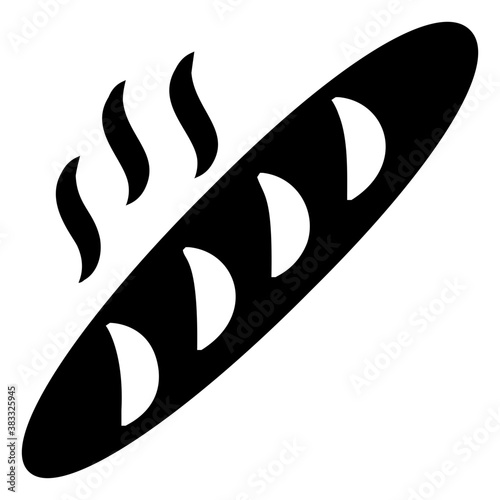 
Widely used french loaf baguette
