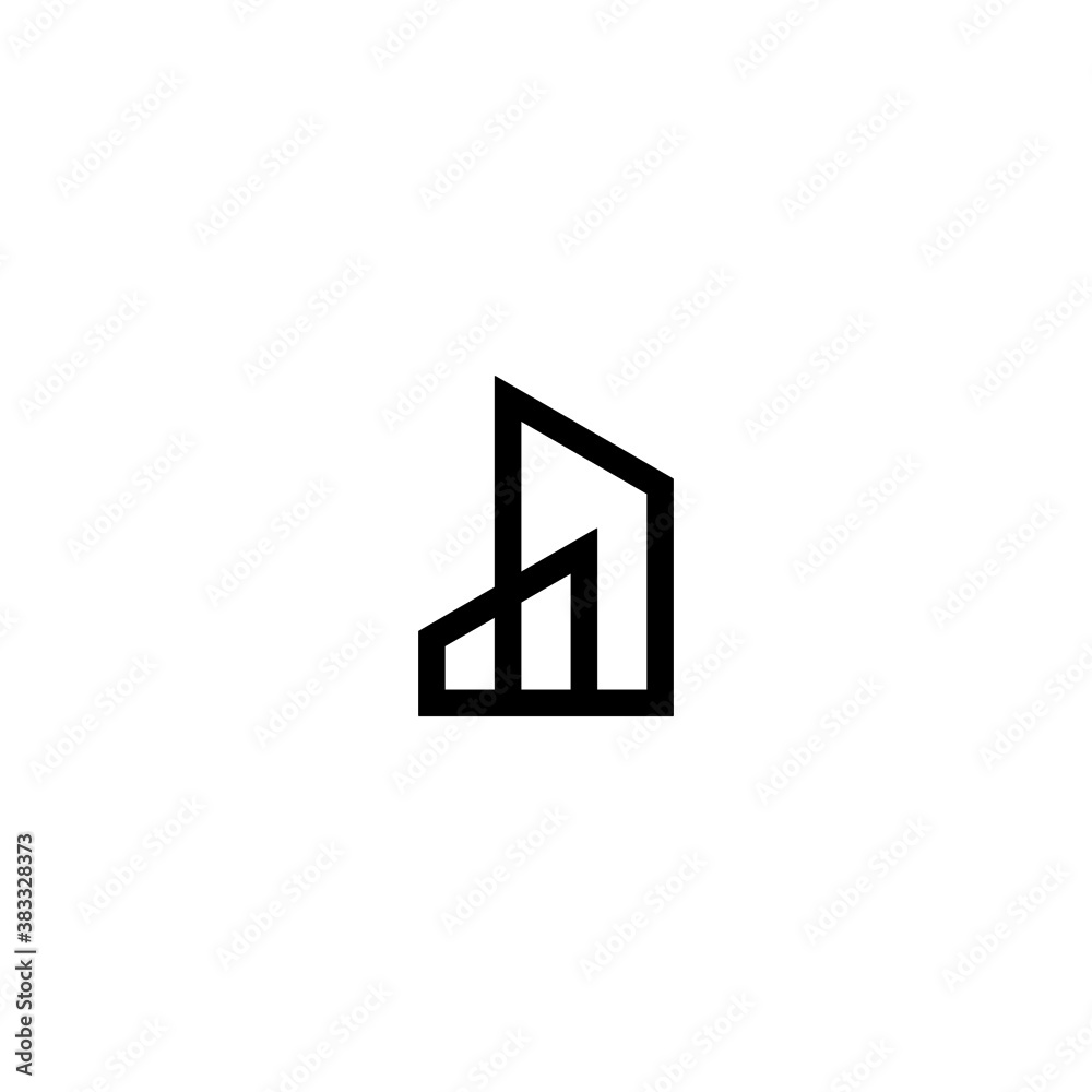 ladder to the sky building icon logo vector ladder to the sky building icon logo vector