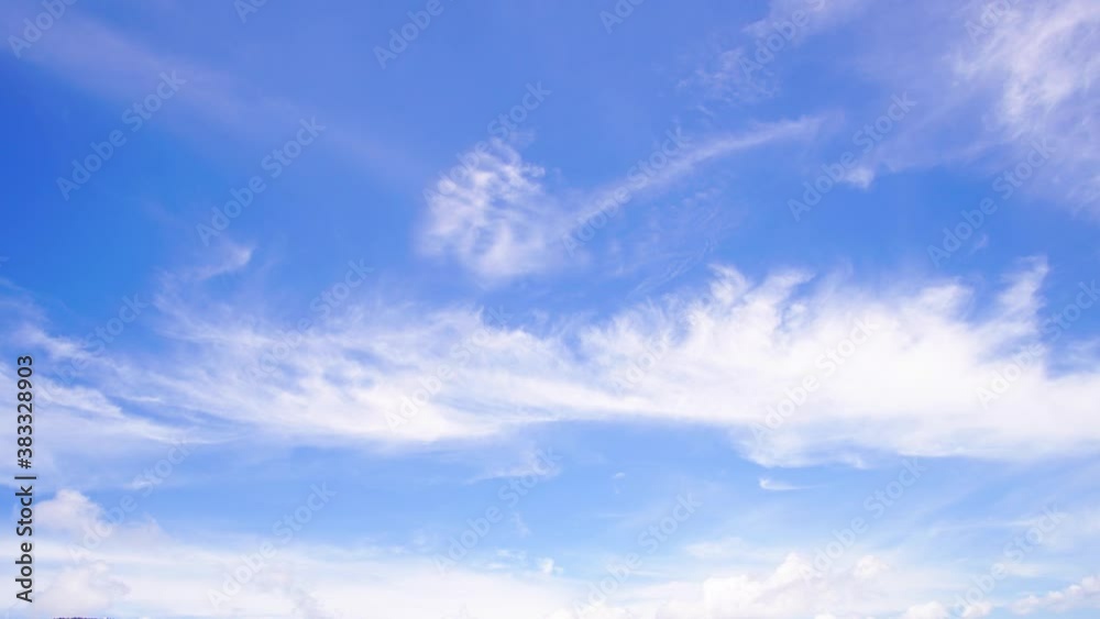 Nature video scene of Time lapse, beautiful sky with clouds background, Sky with clouds weather nature cloud blue, Blue sky with clouds and sun, Clouds At Sunrise In Summer Day.