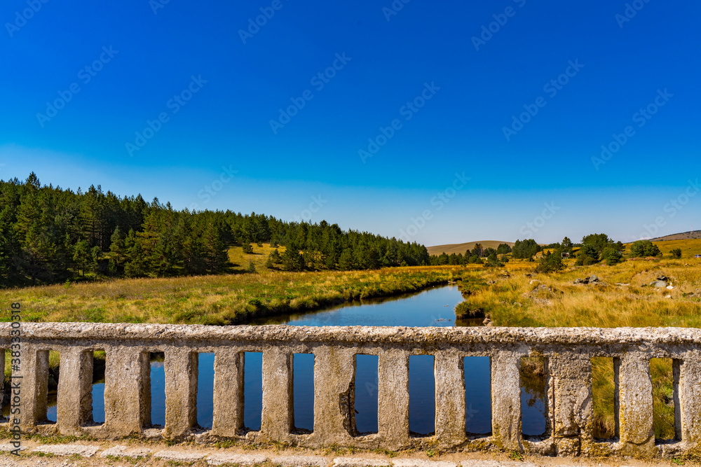 Old stone bridge on Crni Rzav river at Zlatibor mountain, Serbia