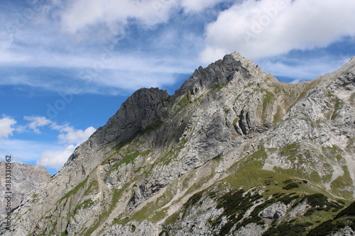 A beautiful alpine mountain panorama in the Austrian Alps close to Ehrwald © been.there.recently