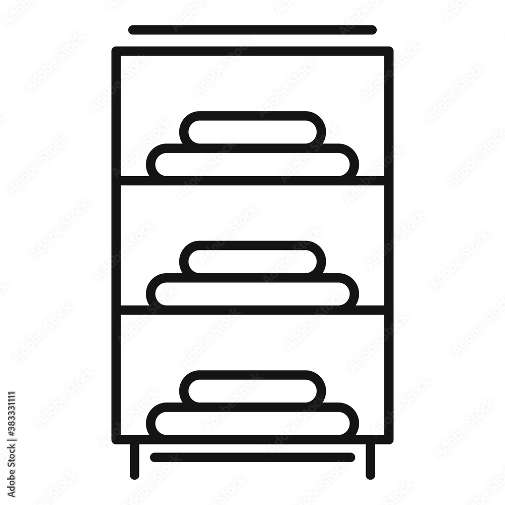 Room shelf icon. Outline room shelf vector icon for web design isolated on white background Room shelf icon. Outline room shelf vector icon for web design isolated on white background