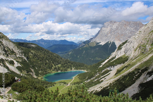 Hiking tour to Seebensee in the Austrian Alps between to Ehrwalder Alm and Coburger Hütte  © been.there.recently