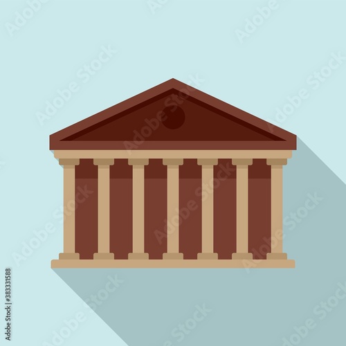 Column theater icon. Flat illustration of column theater vector icon for web design