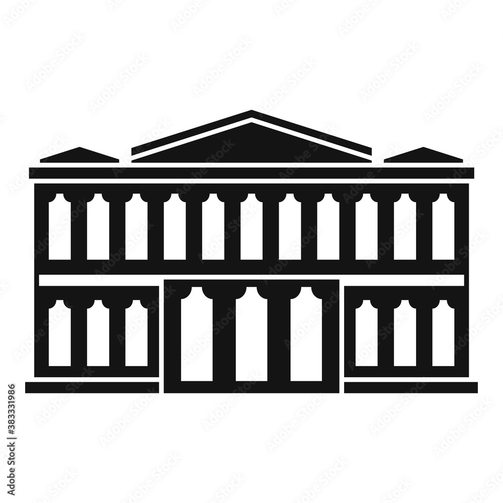 City theater icon. Simple illustration of city theater vector icon for web design isolated on white background City theater icon. Simple illustration of city theater vector icon for web design isolated on white background