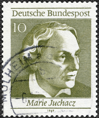 GERMANY - 1969: shows Marie Juchacz, members of the German Reichstag, Famous Women, 1969