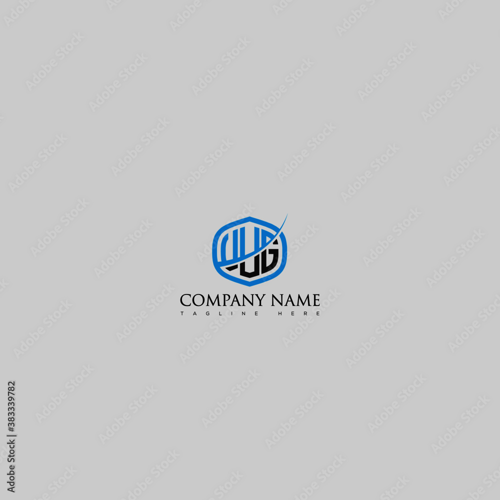 Obraz premium UUG Letter Logo Design Cross Monogram Icon.