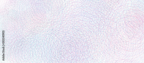 Cool banner of colorful circle lines on white background 
