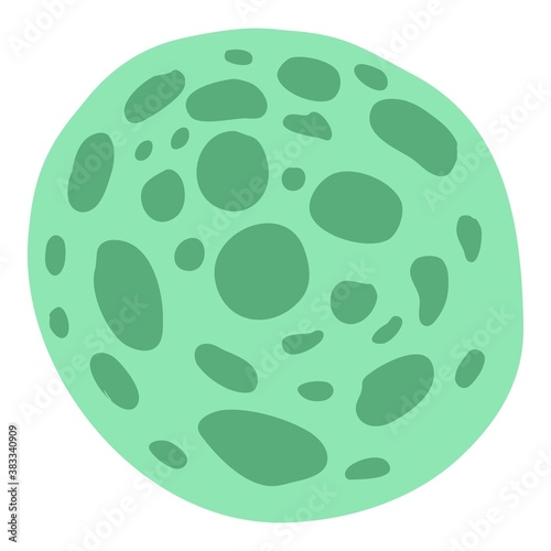 Green flu bacteria virus icon. Cartoon of green flu bacteria virus vector icon for web design isolated on white background