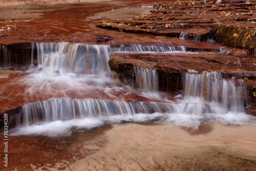 Waterfall in the Left Fork North Creek  Zion National Park