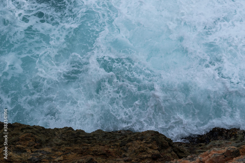 waves on the rocks