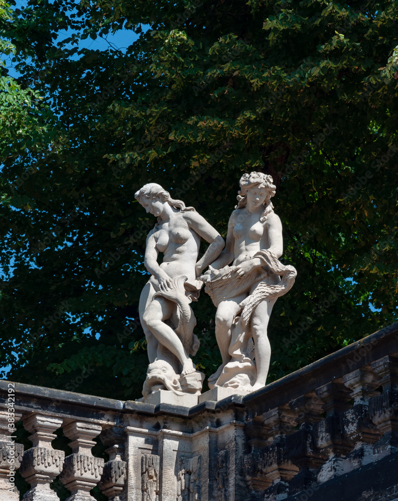 Two sculptures in Zwinger, Dresden