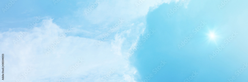 Blue sky with white cloud. The summer heaven is colorful clearing day Good weather and beautiful nature in the morning. Blue sky with white cloud. The summer heaven is colorful clearing day Good weather and beautiful nature in the morning.