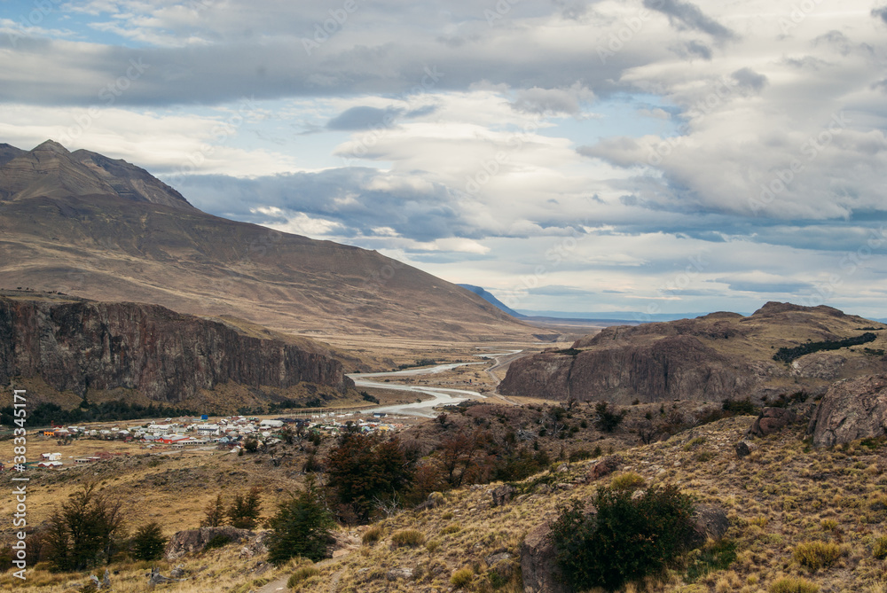 A view of Patagonian scenery near El Chaltén.