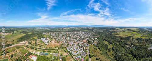 panoramica aerea de villanueva en los llanos orientales de colombia  photo