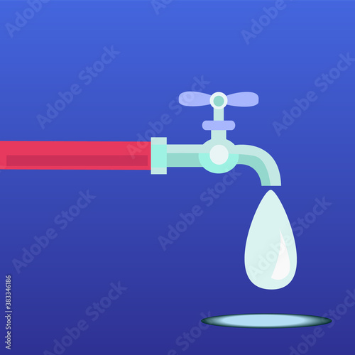 Water tap icon illustration.