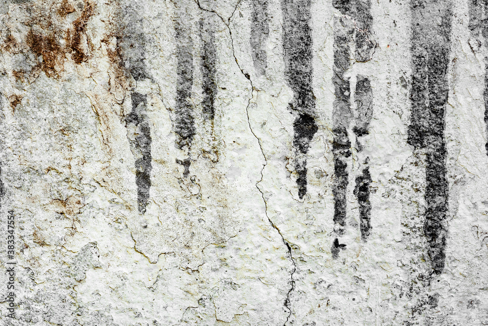 Fototapeta premium Texture of a concrete wall with cracks and scratches which can be used as a background