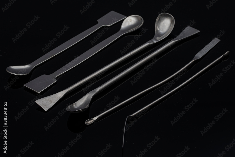 Spatula, Spoon Metal Laboratory Equipments. Lab spatulas and micro