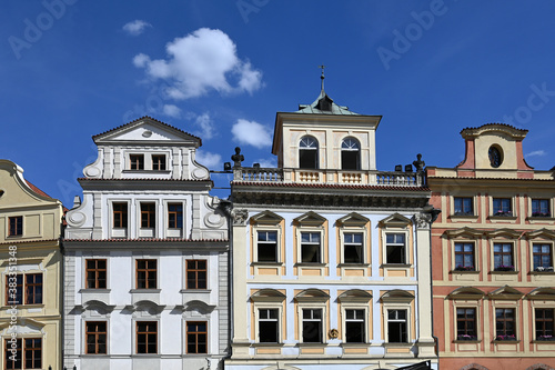 Colorful old buildings in Old Town Square Prague © goce risteski