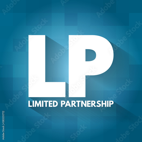 LP - Limited Partnership acronym, business concept background