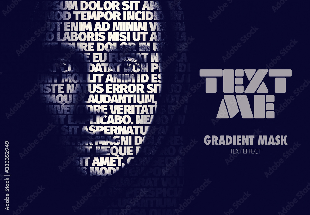 Text Overlay Mask Effect Mockup Stock Template | Adobe Stock