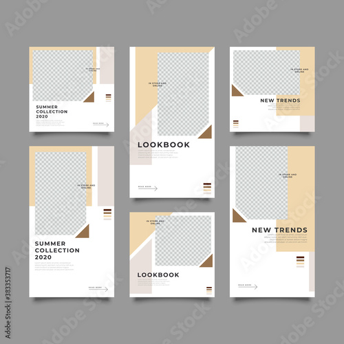 Trendy editable template for social network stories and posts, vector illustration. Design backgrounds for social media