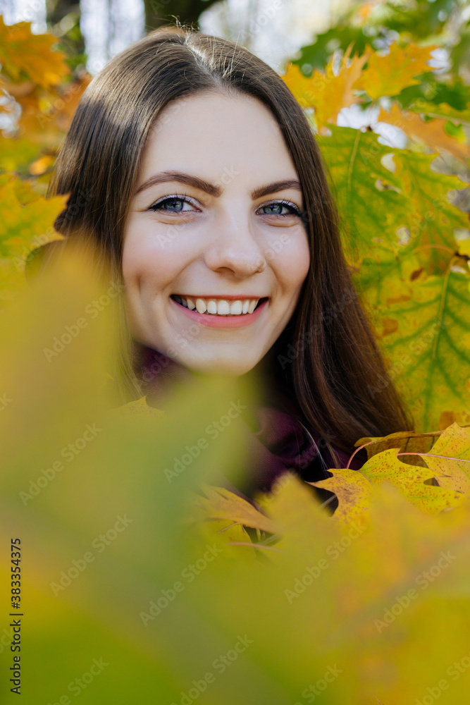 Portrait of a beautiful woman in autumn. Portrait of a beautiful woman in autumn.