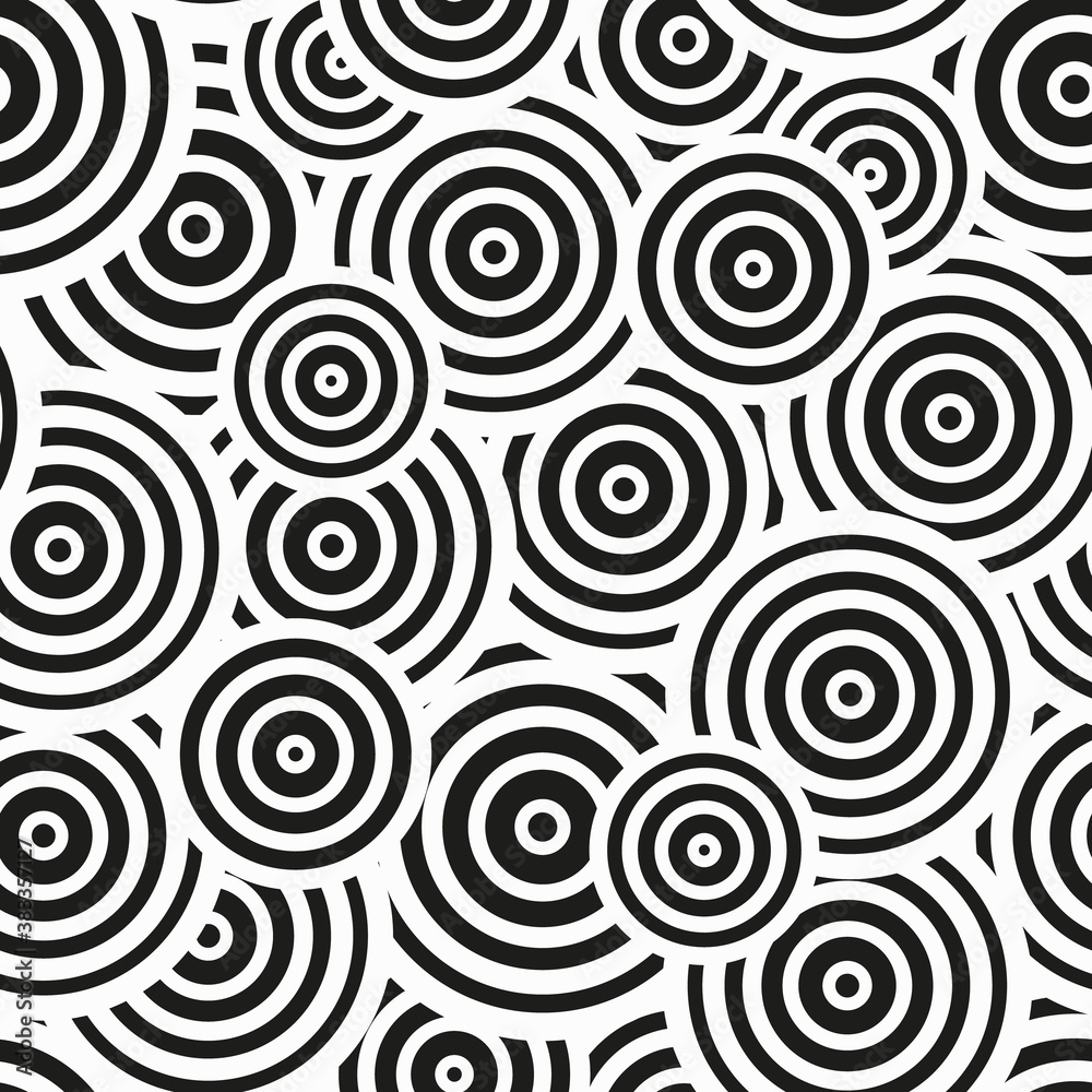 Simple circle geometric seamless pattern. Simple circle geometric seamless pattern.