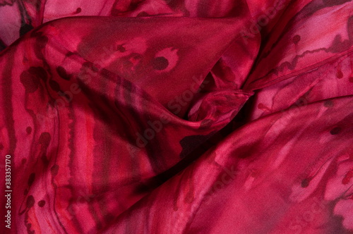 Red Tie-dyed Fabric