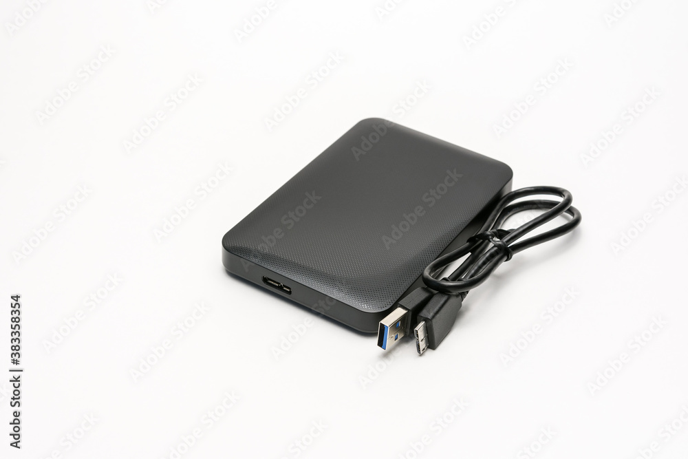 external hard drive for data storage on a white background external hard drive for data storage on a white background
