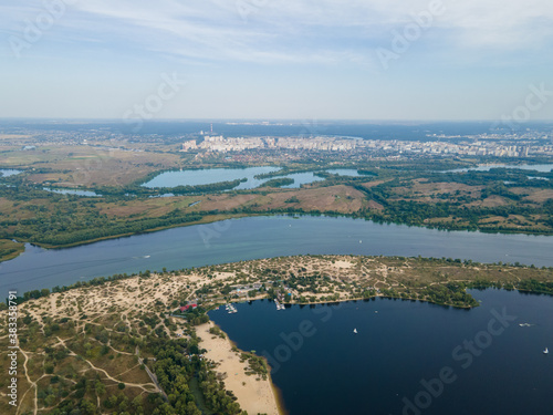 Aerial view of the Dnieper river near Kiev © Hennadii