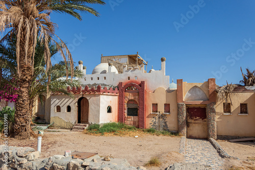 House in a desert Egyptian village near the city of Hurghada, Egypt