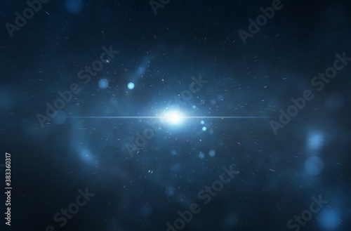 Abstract lens flare space or time travel concept background