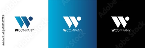 Letter W logo. Alphabet logotype vector design.