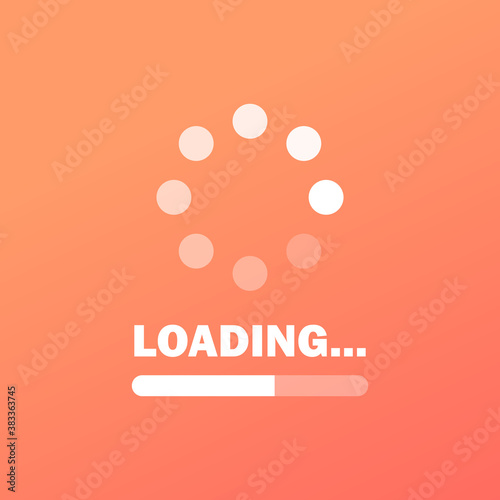 Loading downloading and uploading icon. Vector EPS 10. Isolated on background