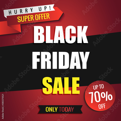 Black Friday sale banner. Vector illustration