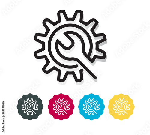 Maintenance Service - Icon stock illustration