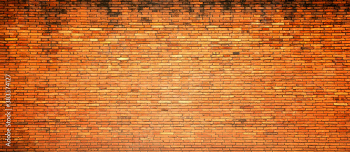 brick wall of red color wide of masonry