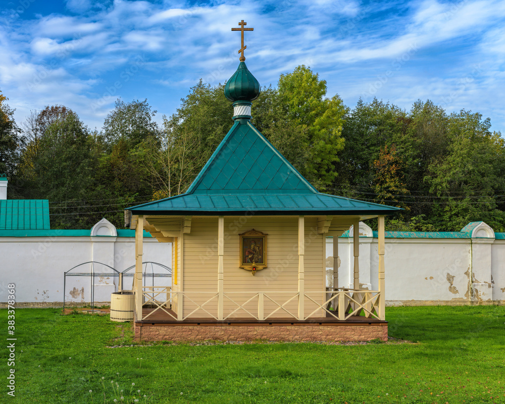 Φωτογραφία Wooden chapel of the icon of the Mother of God of Tikhvin (built in 2010) on ter
