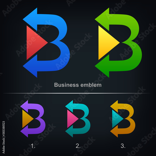 Free Download Letter B Business logo icon design template elements, Vector illustration - GFXLoad