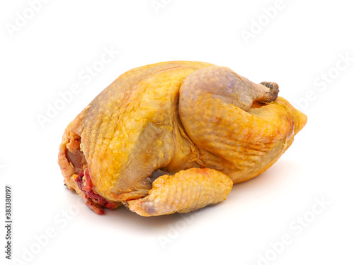 Guinea Fowl uncooked isolated on white background